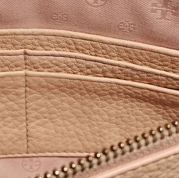 Tory Burch Pebbled Leather Blush Pink Crossbody Bag - Picture 15 of 15